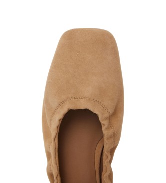 Pepe Jeans Poppy Basic brown leather ballerinas
