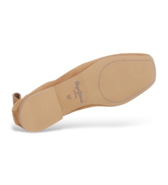 Pepe Jeans Poppy Basic brown leather ballerinas