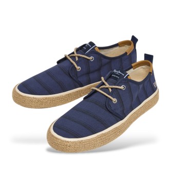 Pepe Jeans Port Lines navy leather shoes