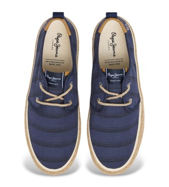 Pepe Jeans Port Lines navy leather shoes