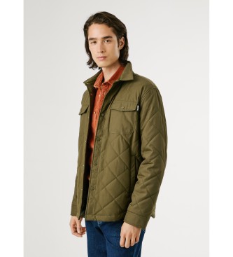 Pepe Jeans Pikowana kurtka robocza zielona