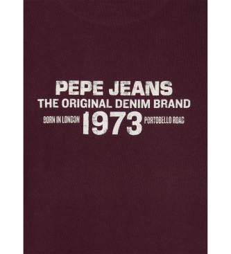 Pepe Jeans Camiseta Recco granate