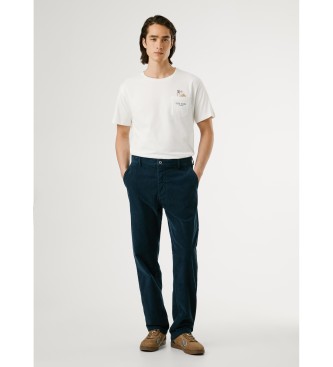 Pepe Jeans Pantalon chino rgulier en velours ctel marine
