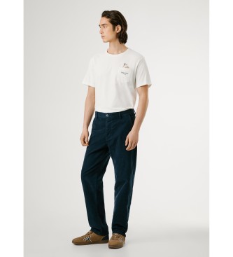 Pepe Jeans Pantalon chino rgulier en velours ctel marine