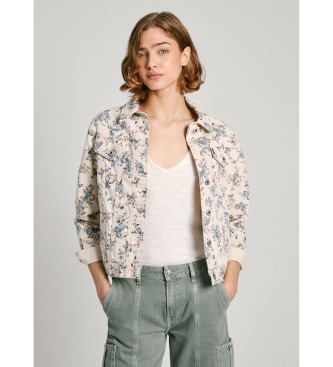 Pepe Jeans Veste Paisley Regular Fit blanc cass cru