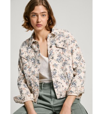 Pepe Jeans Regular Fit Paisley Jacket off-white ecru