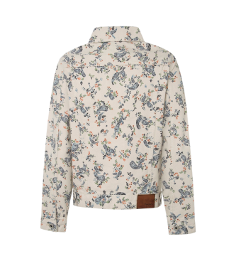 Pepe Jeans Regular Fit Paisley Jacket off-white ecru