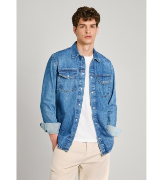 Pepe Jeans Camicia overshirt blu regolare