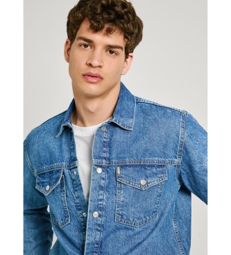 Pepe Jeans Camicia overshirt blu regolare