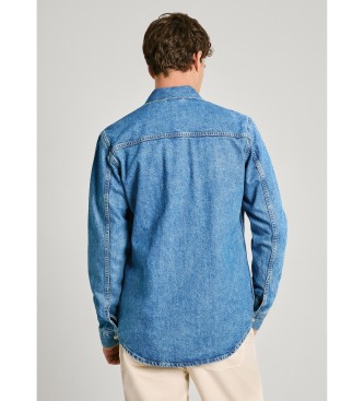 Pepe Jeans Regularny overshirt niebieski