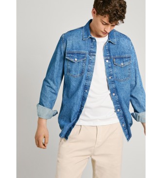 Pepe Jeans Camicia overshirt blu regolare