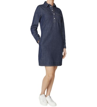 Pepe Jeans Vestido de malha regular azul 