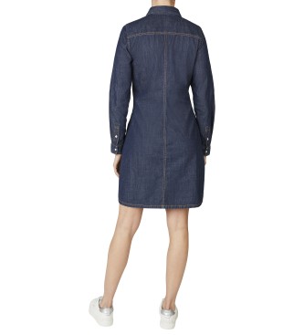 Pepe Jeans Vestido de malha regular azul 