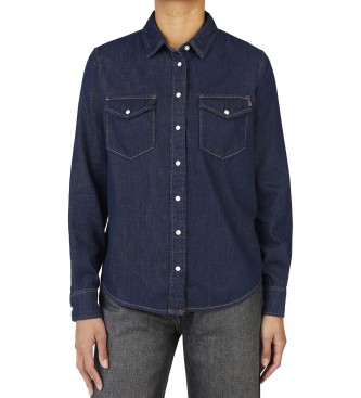 Pepe Jeans Normaal blauw overhemd