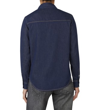 Pepe Jeans Normaal blauw overhemd