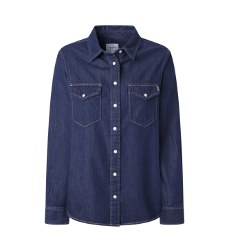 Pepe Jeans Normaal blauw overhemd