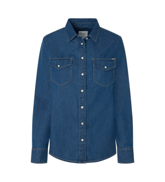 Pepe Jeans Normaal Overhemd blauw