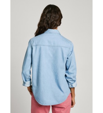 Pepe Jeans Normaal blauw overhemd