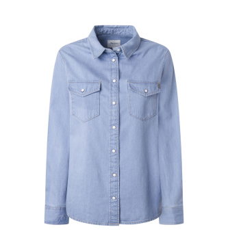 Pepe Jeans Normaal blauw overhemd