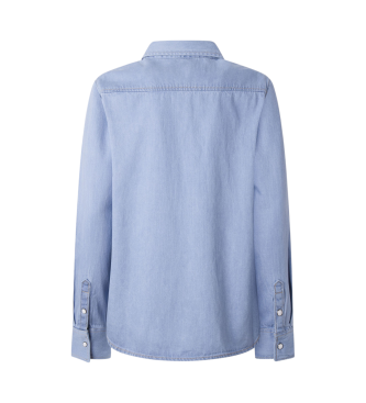 Pepe Jeans Normaal blauw overhemd