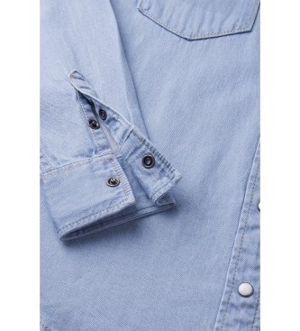 Pepe Jeans Normaal blauw overhemd