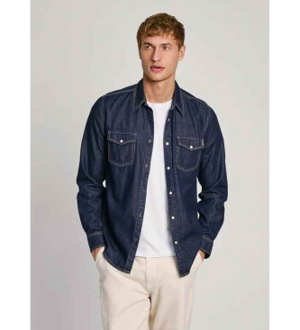 Pepe Jeans Regular fit denim shirt  blue