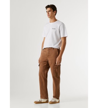Pepe Jeans Cal�as utilit�rias regulares castanhas