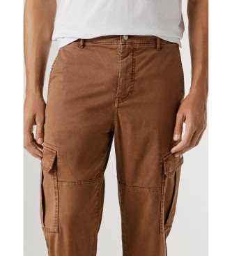 Pepe Jeans Cal�as utilit�rias regulares castanhas