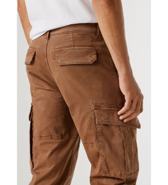 Pepe Jeans Cal�as utilit�rias regulares castanhas