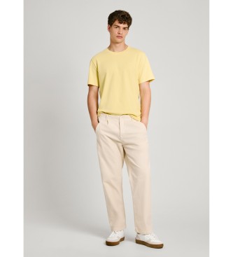 Pepe Jeans Relaxed Comfort Trousers White Ecru