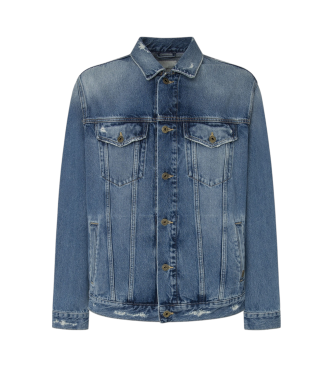 Pepe Jeans Giacca blu invecchiata rilassata