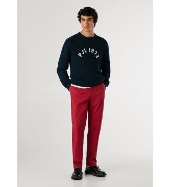 Pepe Jeans Calça Relaxed Loose vermelha
