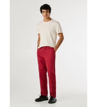 Pepe Jeans Calça Relaxed Loose vermelha