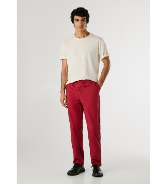 Pepe Jeans Calça Relaxed Loose vermelha