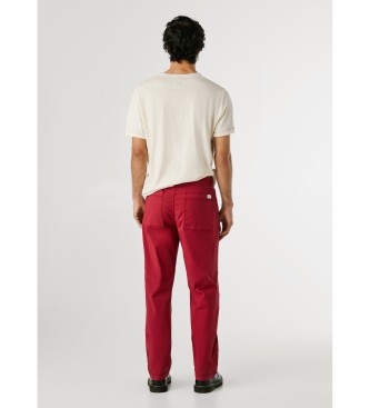 Pepe Jeans Calça Relaxed Loose vermelha