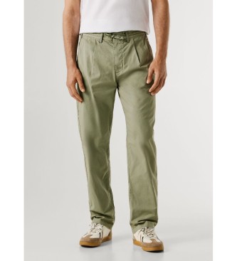 Pepe Jeans Cal�as de popelina largas e descontra�das verdes