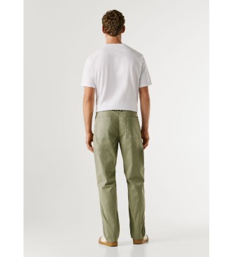 Pepe Jeans Cal�as de popelina largas e descontra�das verdes