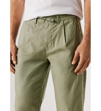 Pepe Jeans Cal�as de popelina largas e descontra�das verdes