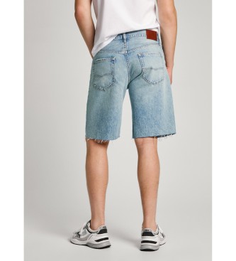 Pepe Jeans Curto Relaxado Destroy azul