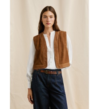 Pepe Jeans Rina waistcoat brown