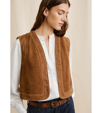 Pepe Jeans Rina waistcoat brown