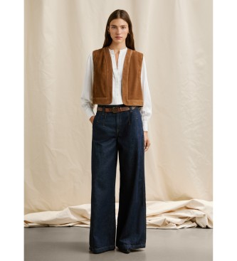 Pepe Jeans Rina waistcoat brown
