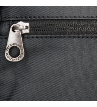Pepe Jeans Dežni plašč Cardiff s sprednjim žepom črn