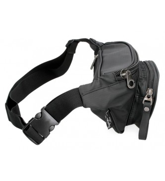 Pepe Jeans Straps bum bag with front pocket black