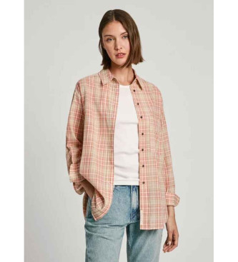 Pepe Jeans Rita Check beige overhemd