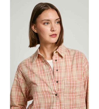 Pepe Jeans Camicia Rita Check beige