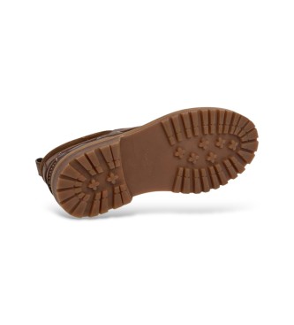 Pepe Jeans Rjavi usnjeni čevlji Rob Deck