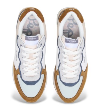 Pepe Jeans Skórzane buty treningowe Rusper Class biały, brązowy