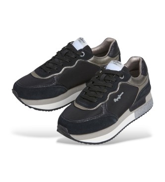 Pepe Jeans Rusper Glam Leder Sneakers schwarz