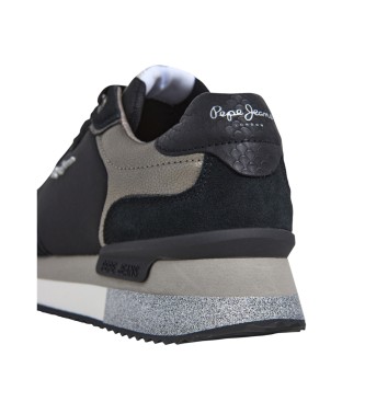 Pepe Jeans Rusper Glam Leder Sneakers schwarz